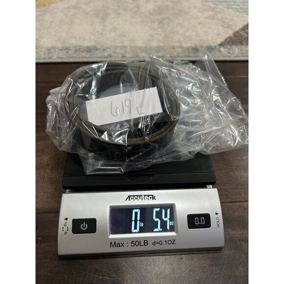 Italian Leather Belt Black Silver Sz Large Adjustable Single Prong Buckle Retro - Picture 8 of 8